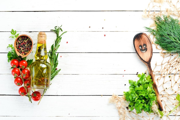 Zestaw przypraw i warzyw